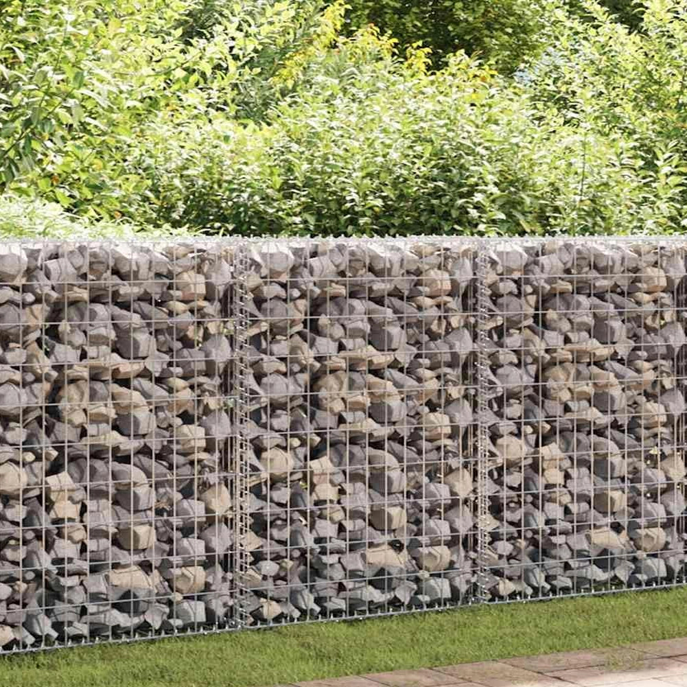 Gabbione in Rete Acciaio Galvanizzato 100x100x30cm Recinzione Orto da Giardino