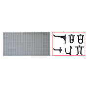 PANNELLO PORTAUTENSILI pannello con 30 ganci assortiti  - Senza Marca