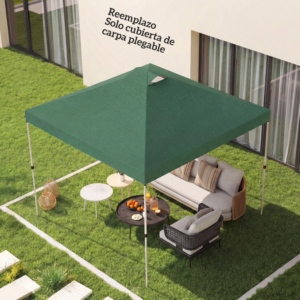 Tenda da sole per pergola 3x3 m ¨C zephmum ¨C verde tessuto Oxford 210D UV 50+