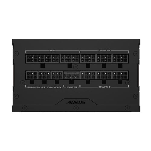 GIGABYTE AORUS ELITE P1000W ICE Alimentatore - PCIe 5.0, 80 PLUS Platinum, Design completamente modulare, Ventola da 120 mm, Compatibile con ATX 3.0, Spina EU