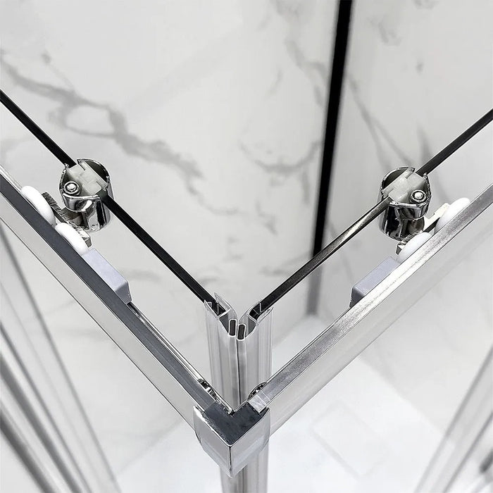 Box doccia 3 lati 70x110x70 con porta scorrevole trasparente  Tay