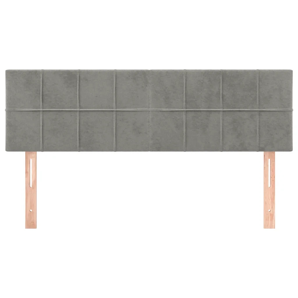 Testiera | Testata Grigio Chiaro 144x5x78/88 cm in Velluto