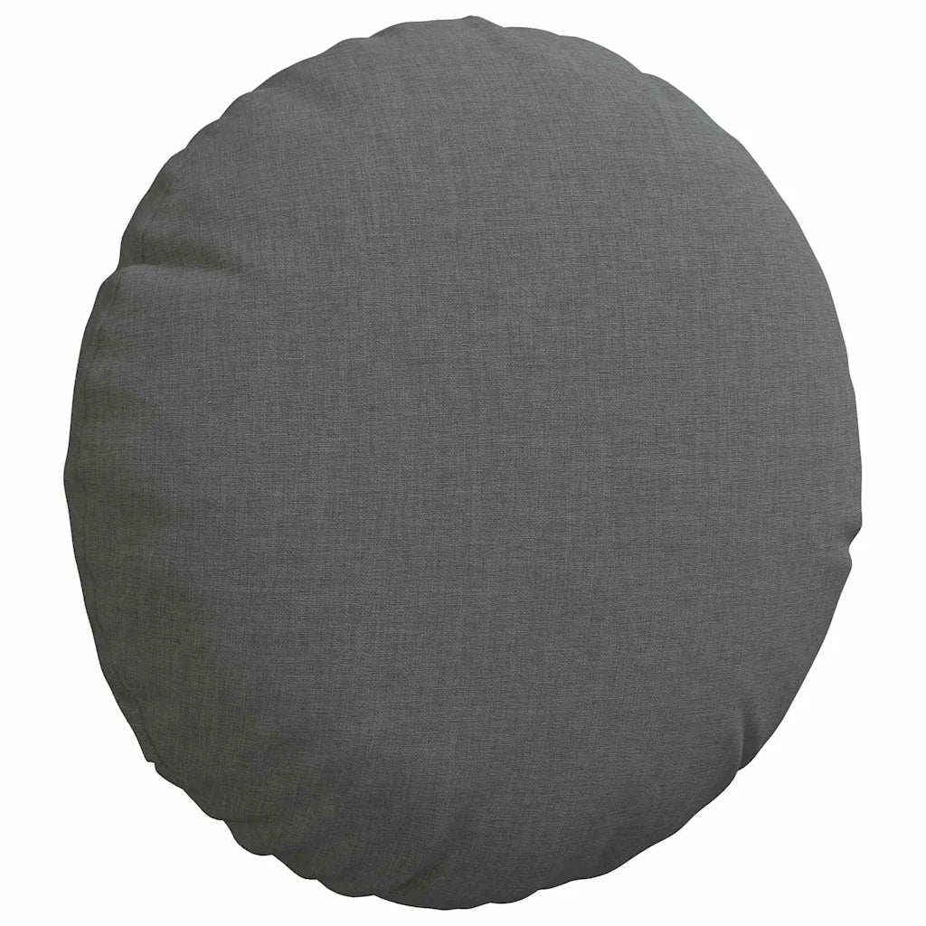 Cuscini per Seduta 2 pcs Grigio scuro Ø30 x 13 cm Tessuto