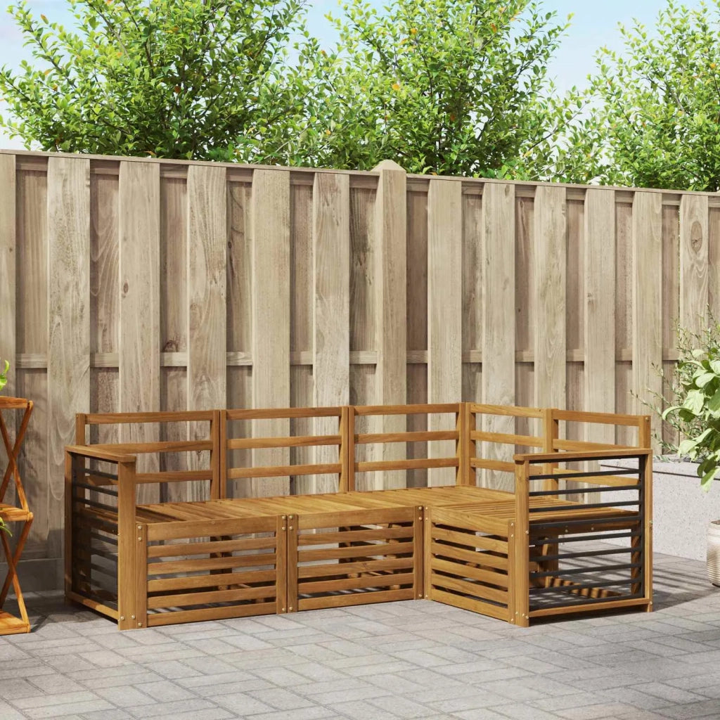 Set divani 4 pcs Naturale Legno di Acacia Massello 3374739