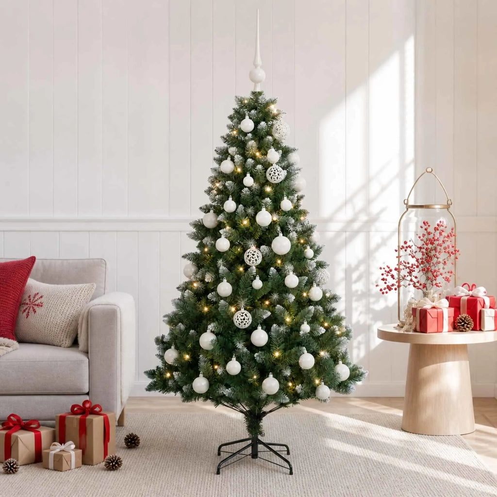 Albero di Natale Artificiale con Palline 150 cm 150 LED 3461341