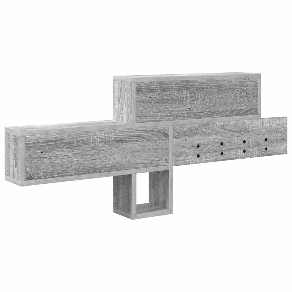 vidaXL Appendiabiti a muro Grigio sonoma 100 x 12 x 43.5 cm