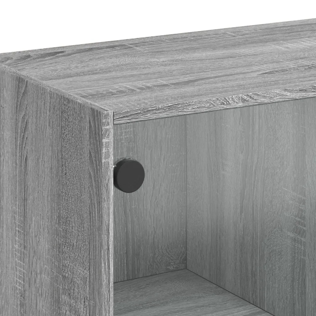 Credenza | Madia | Buffet da pranzo | Armadio da pranzo con Ante Grigio Sonoma 68x37x142 cm Legno Multistrato