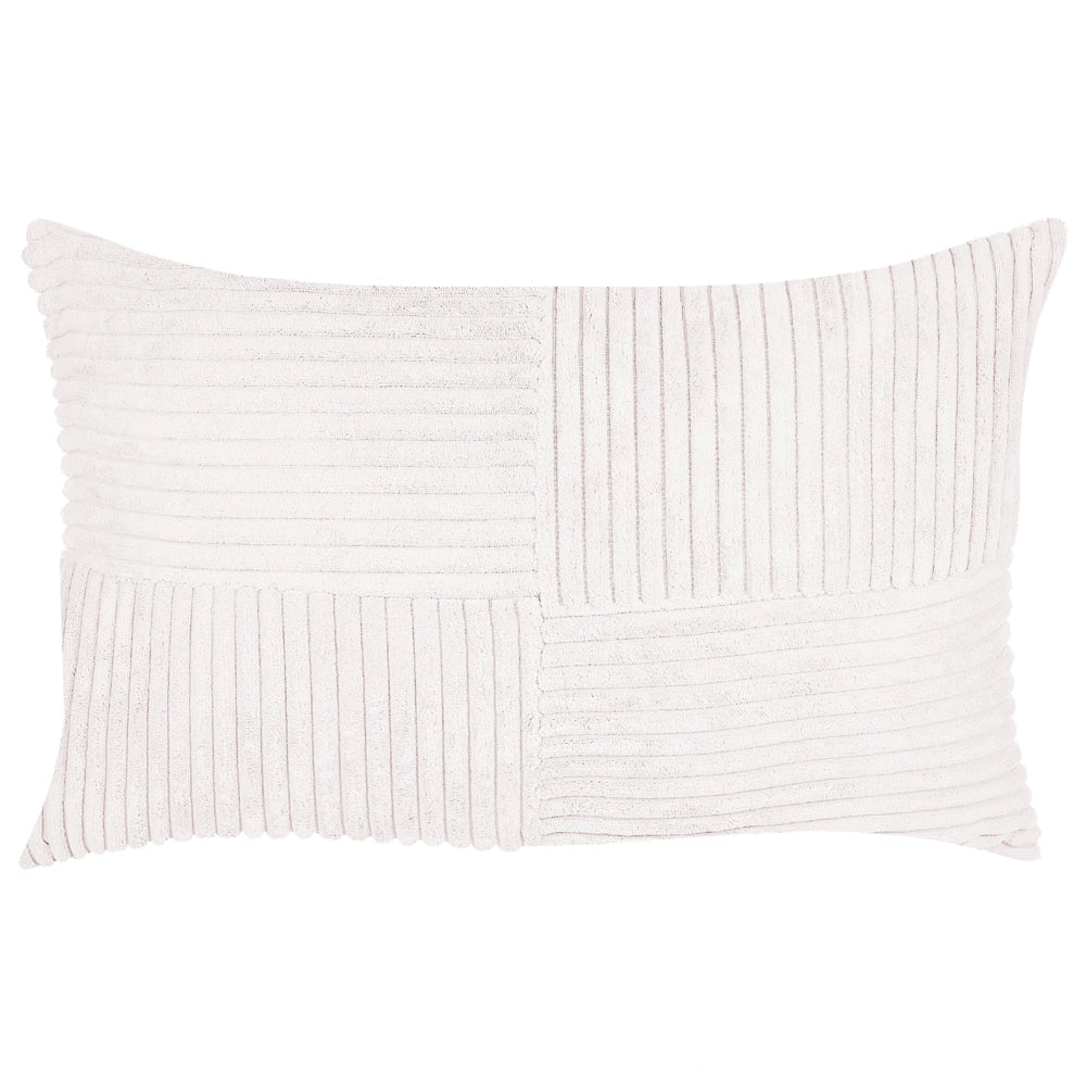 Set di 2 cuscini da lancio Cuscini decorativi in velluto a coste 50 x 30 cm bianco sporco