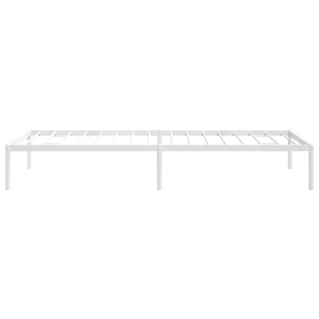 Letto singolo | Letto per adulti | Giroletto in Metallo Bianco 80x200 cm