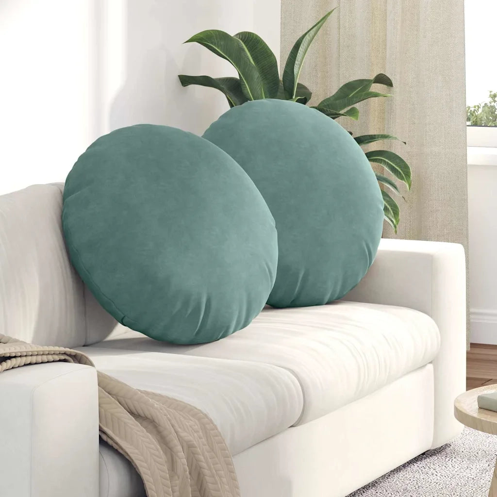 Cuscini per Seduta 2 pz | Cuscini per sedie Verde Mare ?60 x 21 cm Velluto
