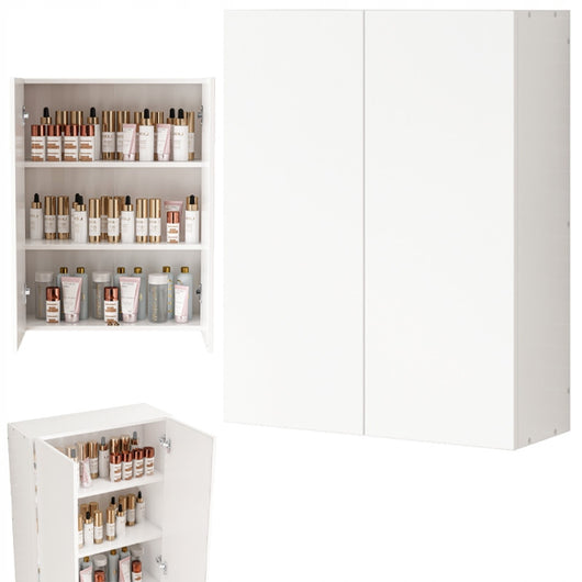 Mobile da Bagno Sospeso 60 cm 2 Ante Moderno e Salvaspazio