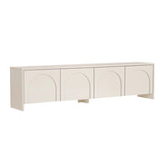 Porta TV in legno "Aurelia" - 180 x 32 x 45 cm - Crema