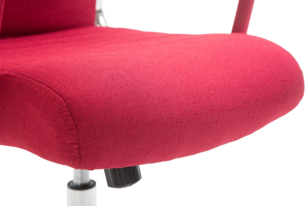 Sedia ufficio KOLUMBUS in tessuto rosso