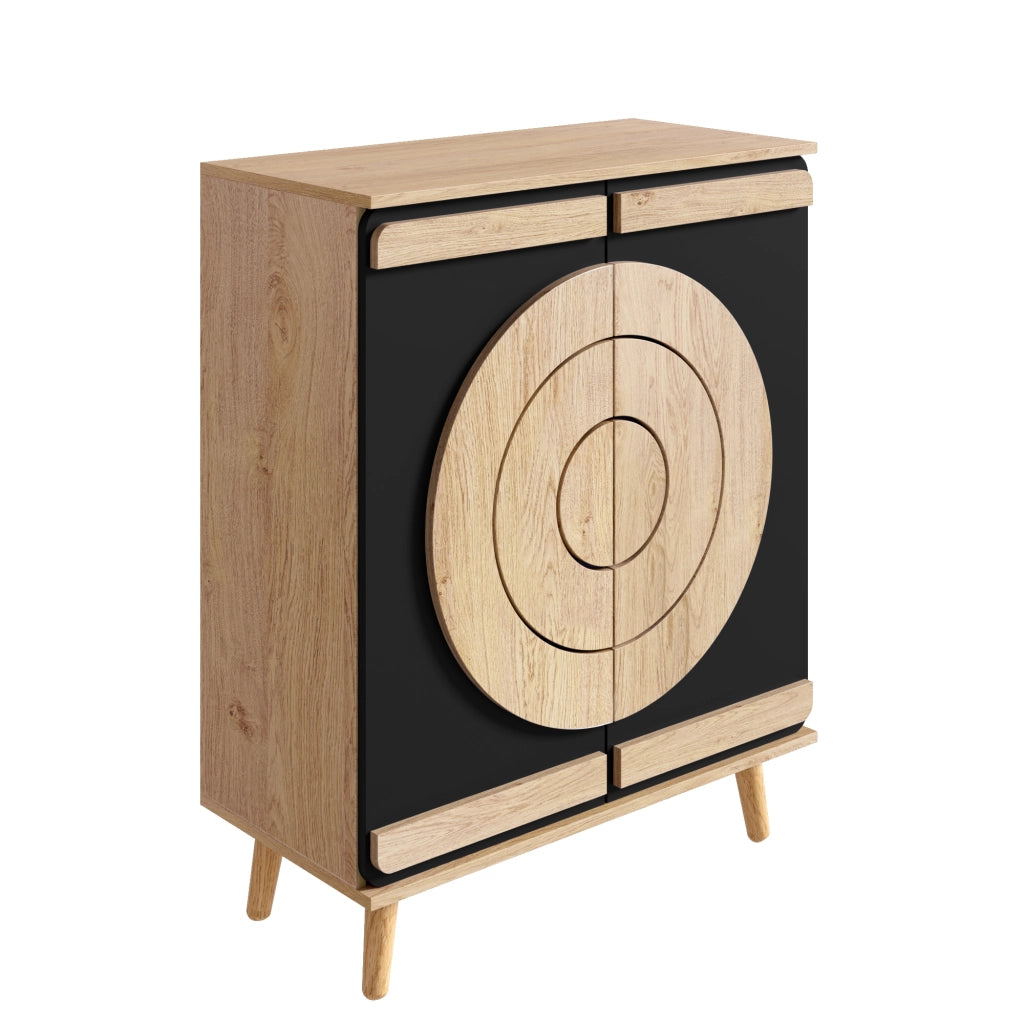 Scarpiera con Ante Geometriche e Ripiani ¨C Xylo ¨C Legno, Multilivello