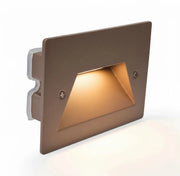 Segnapasso LED Incasso 3W IP65 Alloggio 503 Marrone Color Ruggine con CCT Switch 3000K 4000K 6500K per Scale e Pareti