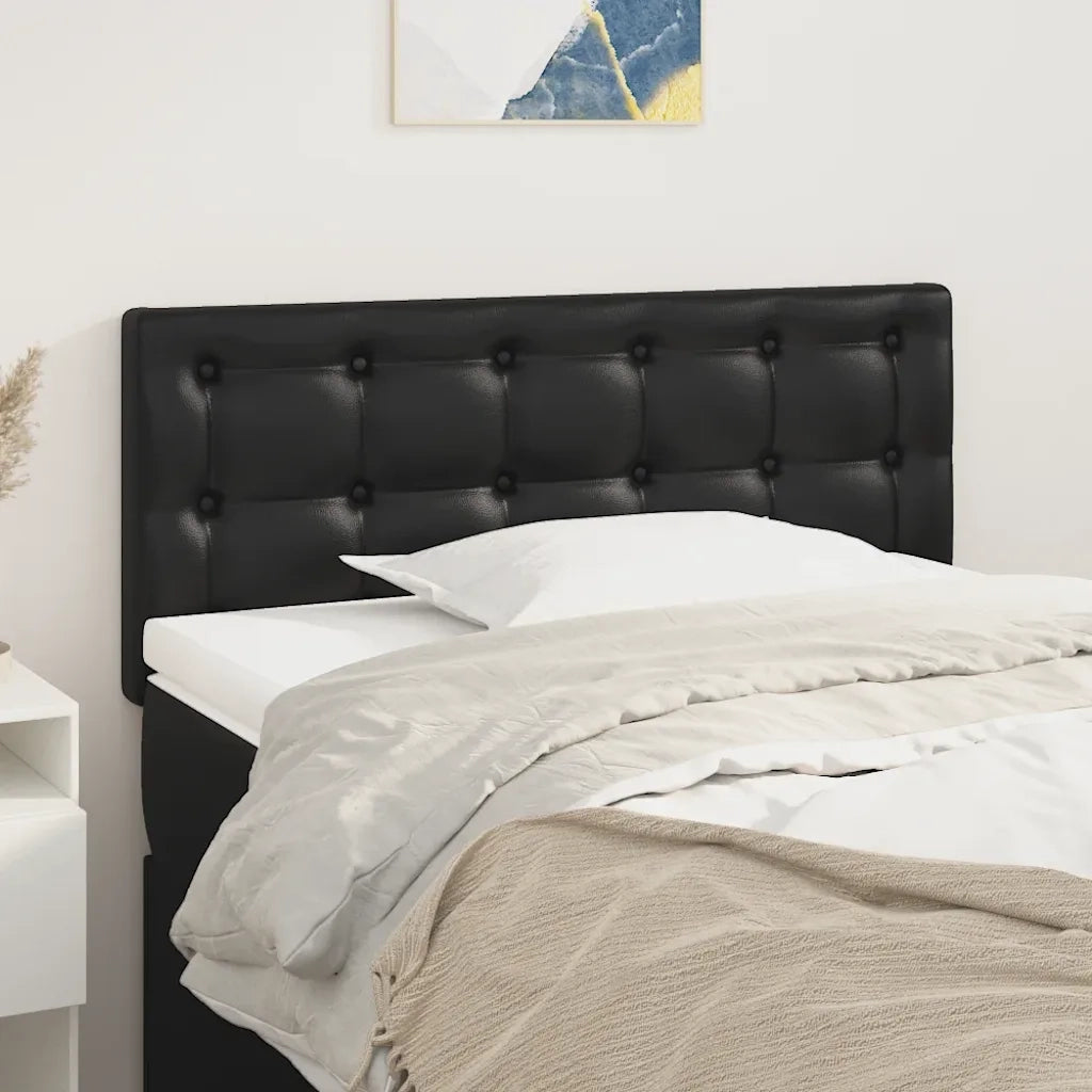 Testiera | Testata Nera 80x5x78/88 cm in Similpelle