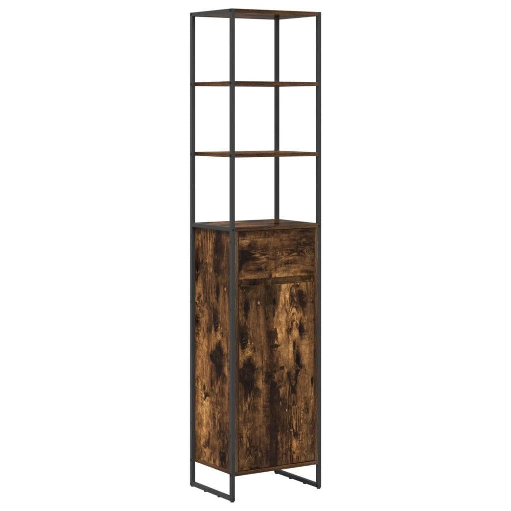 Set di mobili per il bagno Rovere fumé Legno multistrato 3403048