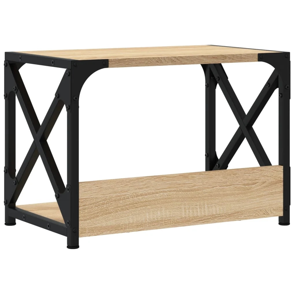 Sonoma Supporto per stampante a 2 livelli scrivania/ufficio 44 ​​x 26 x 31,5 cm marrone 02_0044797