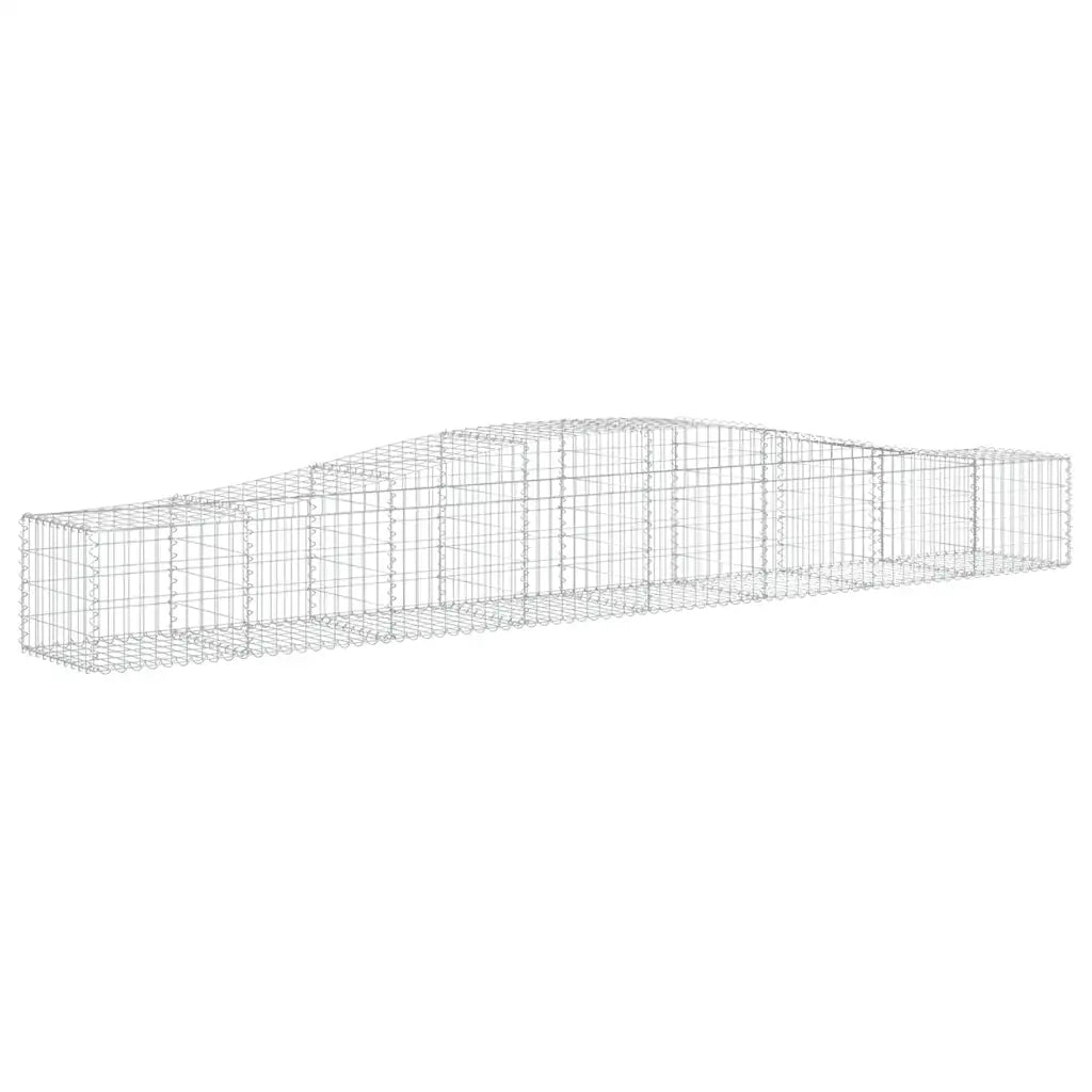 Cesti Gabbioni ad Arco 4 pz 400x50x40/60 cm Ferro Zincato 3145919