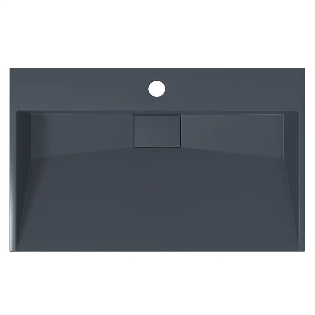 vidaXL Lavandino 60x38x11 cm Blocco in Marmo/Minerale Antracite