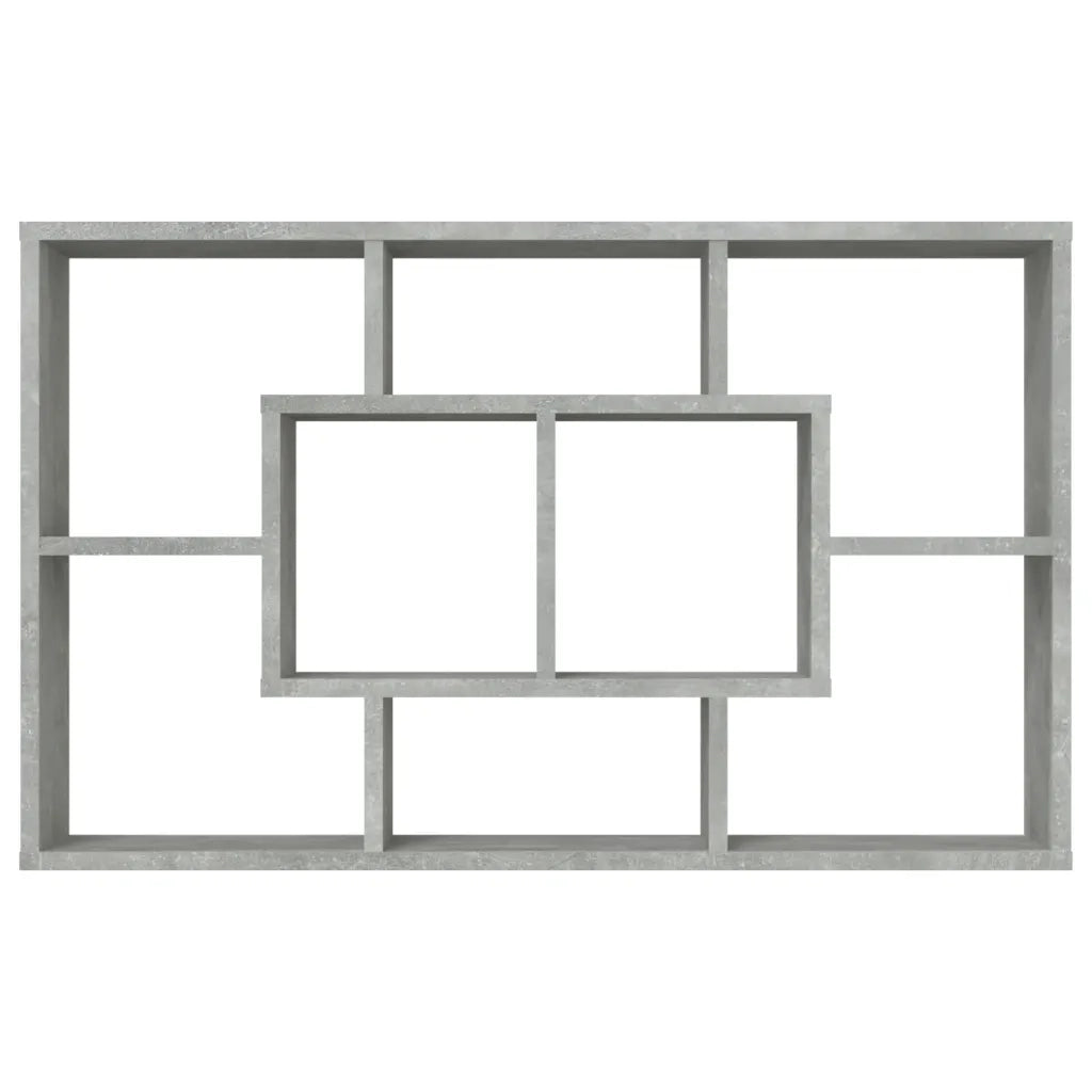 Mensola a Muro Grigio Cemento 85x16x52,5cm in Legno Multistrato 801422