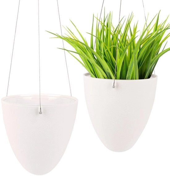 Due pannelli per piante in sospensione, supporti per piante, vaso per piante in sospensione autoirrigante, supporto per piante, contenitore per piante moderno per decorazioni interne ed esterne