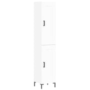 Buffet credenza cassettiera mobiletto mobile contenitore organizer per cucina soggiorno salotto alto 34,5 x 34 x 180 cm legno ingegnerizzato bianco 02_0032303