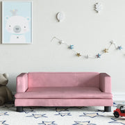 Divano per Bambini-Sofa-Divanetto Rosa 80x45x30 cm in Velluto