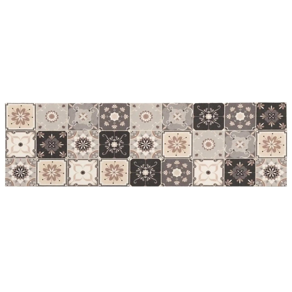 Tappeto da Cucina Mosaico grigio e beige 150 x 45 cm 42045710