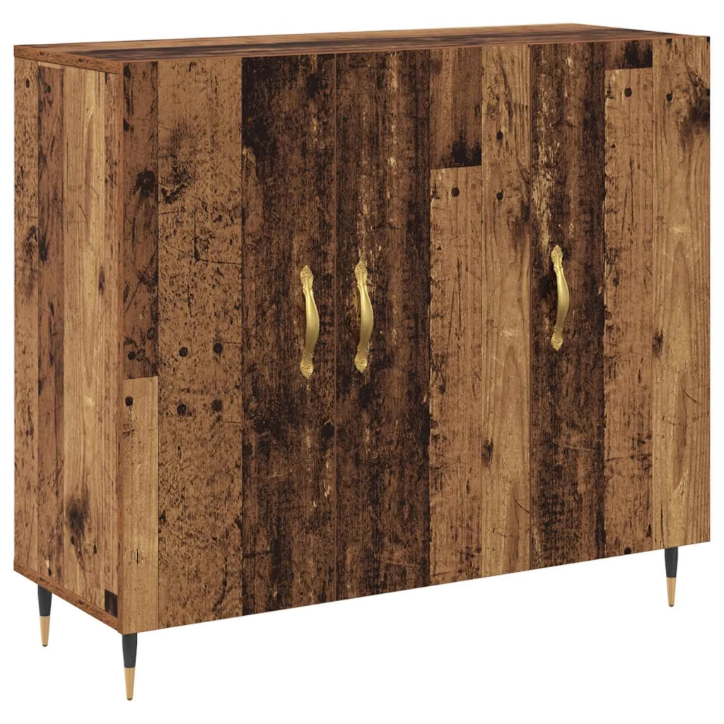 Credenza | Madia | Buffet da pranzo | Armadio da pranzo Legno vecchio 90 x 34 x 80 cm Legno multistrato