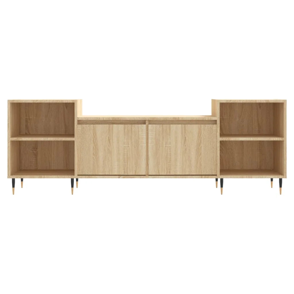 Mobile TV multimediale mensola TV credenza TV sala da pranzo soggiorno camera da letto rovere Sonoma 160 x 35 x 55 cm legno ingegnerizzato marrone 02_0027503