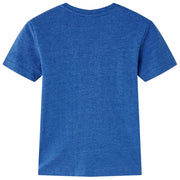 Maglietta da Bambino Blu Scuro Mélange 116 12241