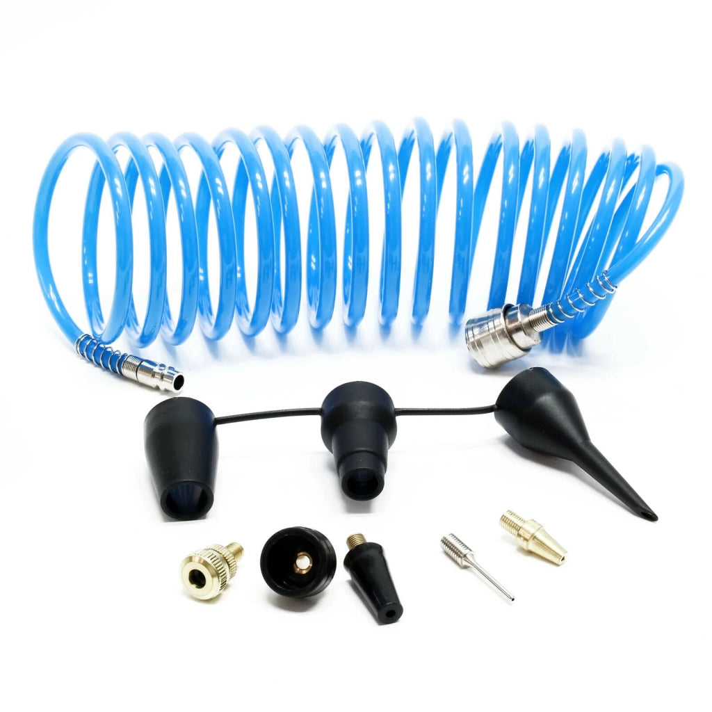 Kit di utensili pneumatici ad aria compressa da 13 pezzi con ugelli e tubo flessibile a spirale 16_0002789