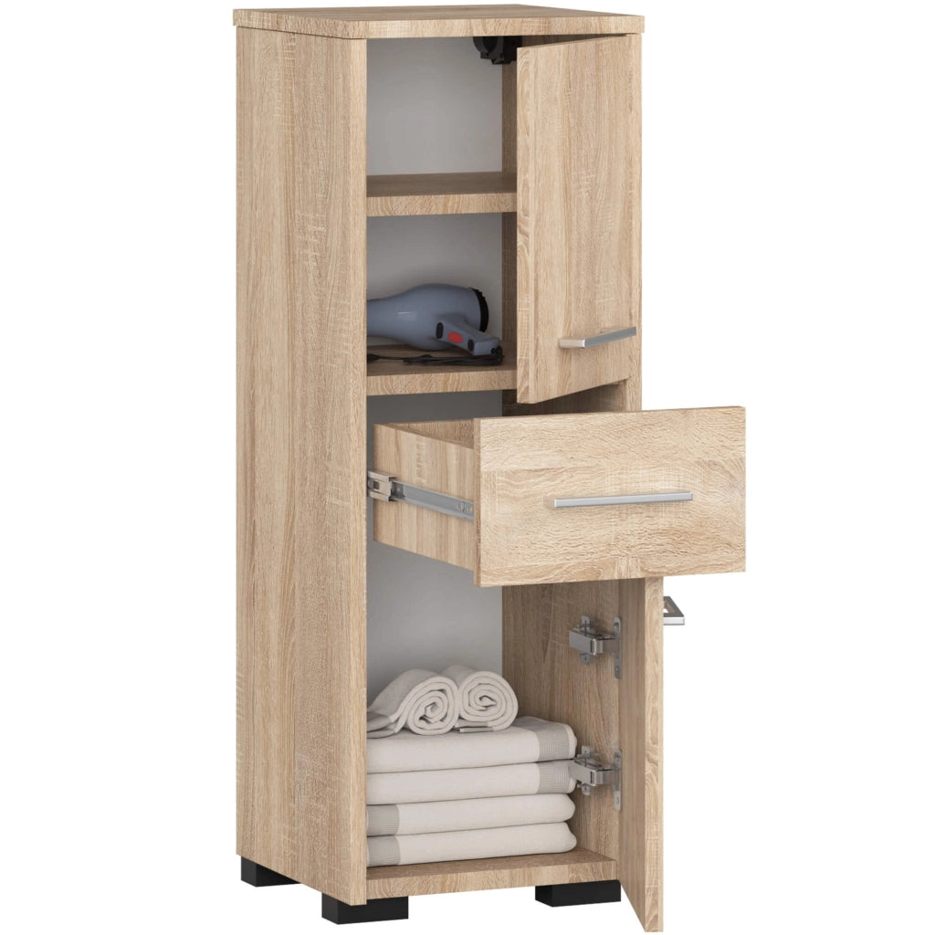 Mobile bagno AKORD Sonoma Quercia 30 cm 2 ante 1 cassetto 30x30x85 cm