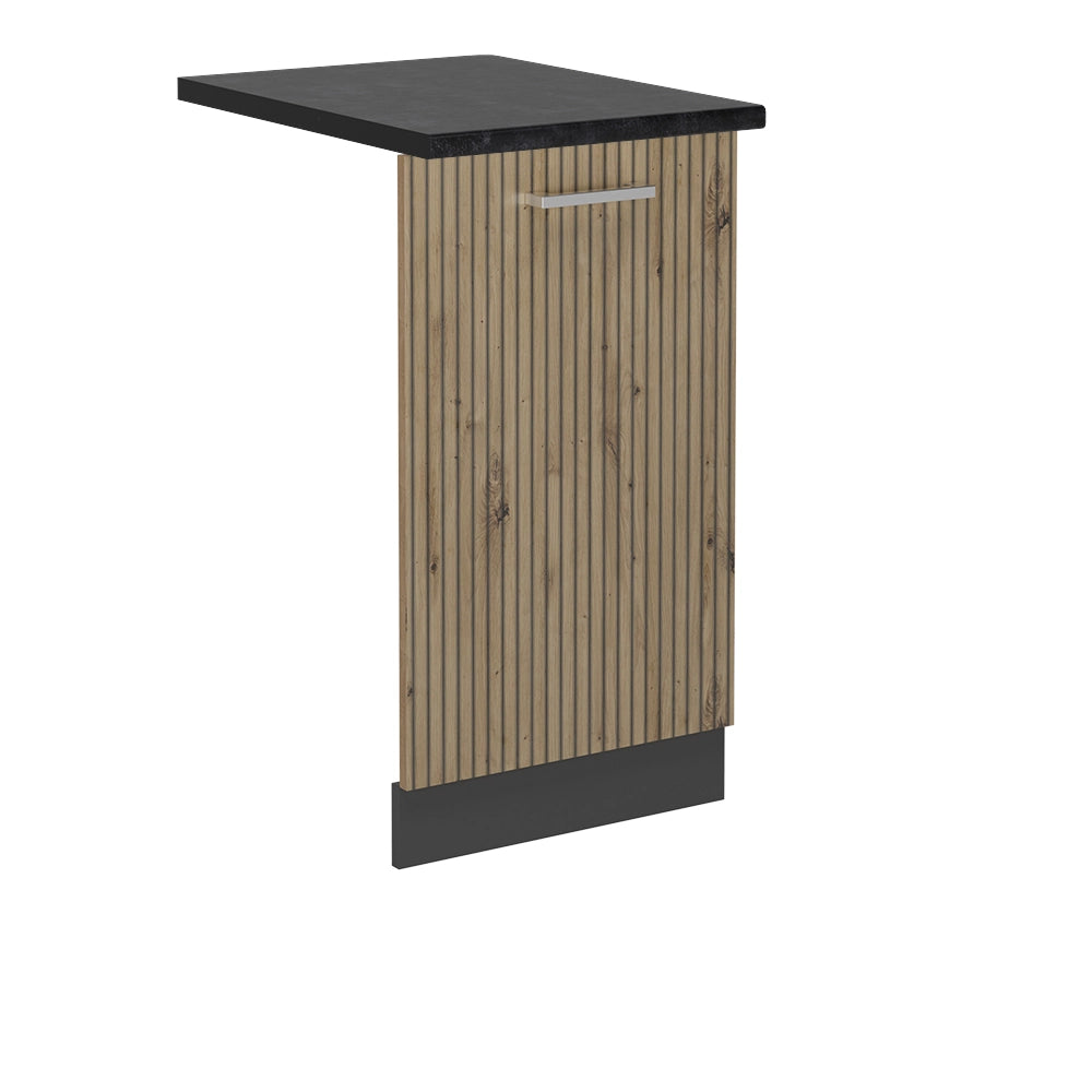 Pannello frontale della lavastoviglie R-Line Rovere artigianale/Antracite 45 cm, PL Antracite Vicco