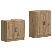 Set di Armadi da Bagno da 2 Pezzi UTRECHT Rovere Artigianale 3417656