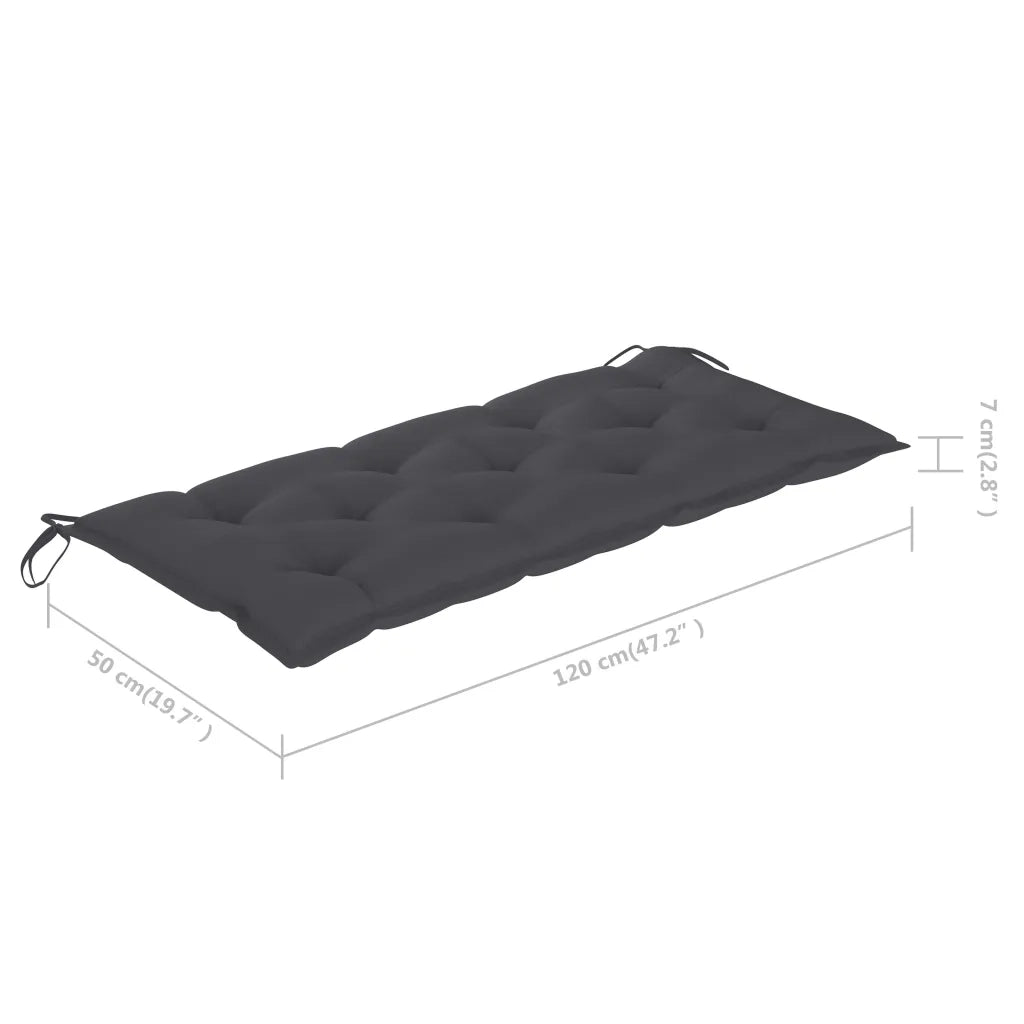 Panca da Giardino Pieghevole con Cuscino 118 cm in BambÃ¹ cod mxl 67006