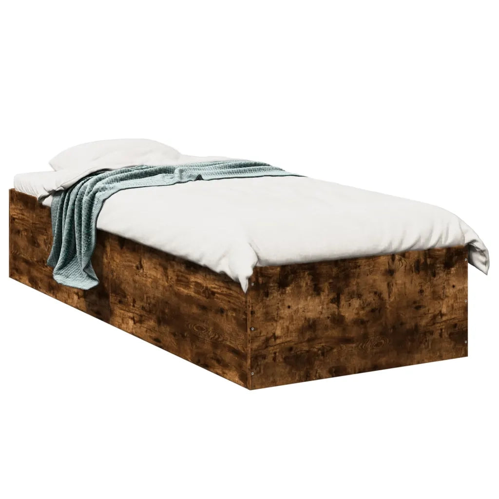 Giroletto-Struttura Letto Rovere Fumo 90x190 cm in Legno Multistrato 321051