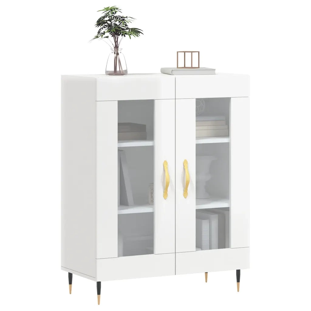 Credenza 69,5x34x90 cm in Legno Multistrato Bianco Lucidocod mxl 79987