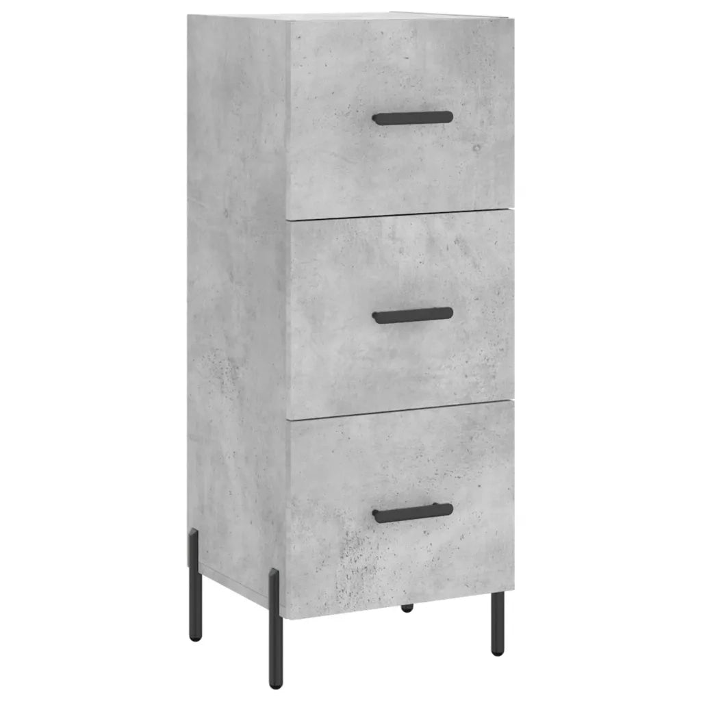 vidaXL Credenza Grigio Cemento 34,5x34x180 cm in Legno Multistrato