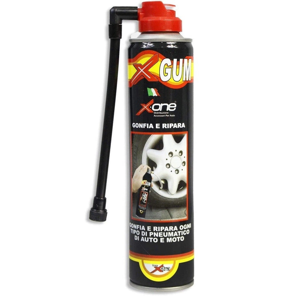 Trade Shop - Bomboletta Spray Ripara Pneumatico Per Auto Moto Sigilla Fori Penumatici 300 Ml -