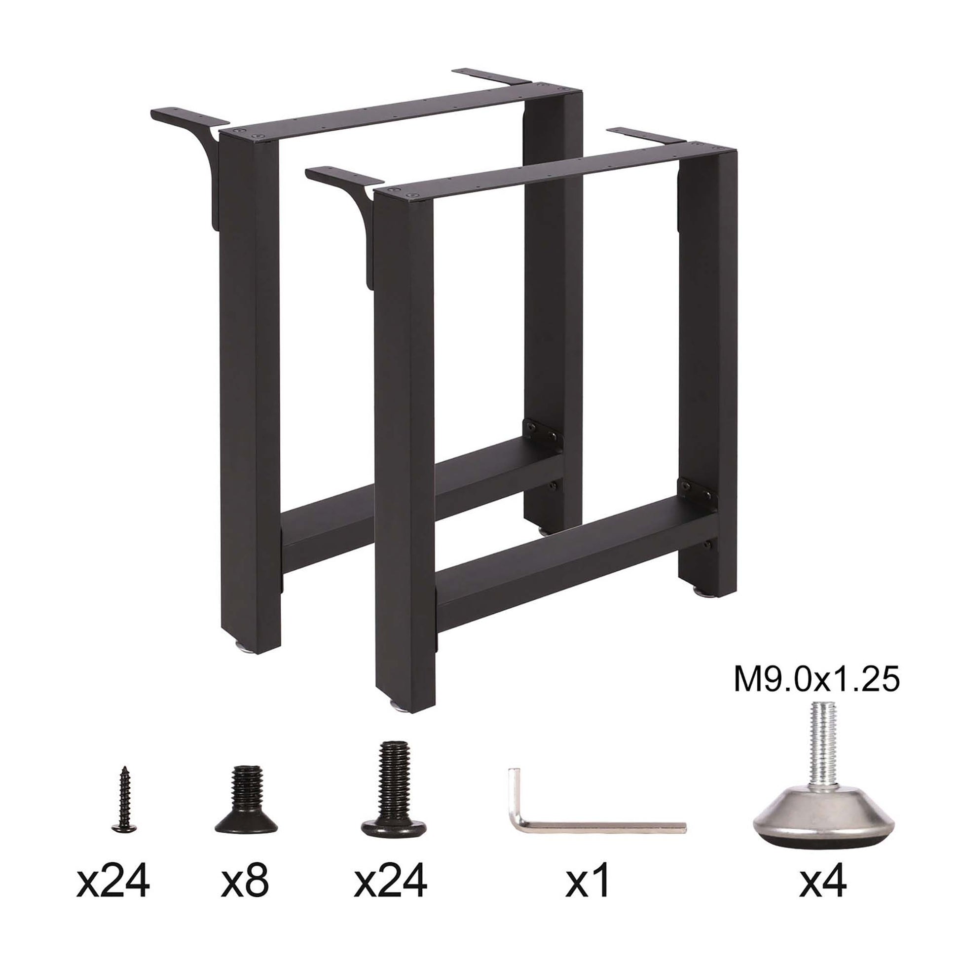 Base per tavolo 70x72 cm verniciatura a polvere nero Telaio per tavoli gambe tavolo