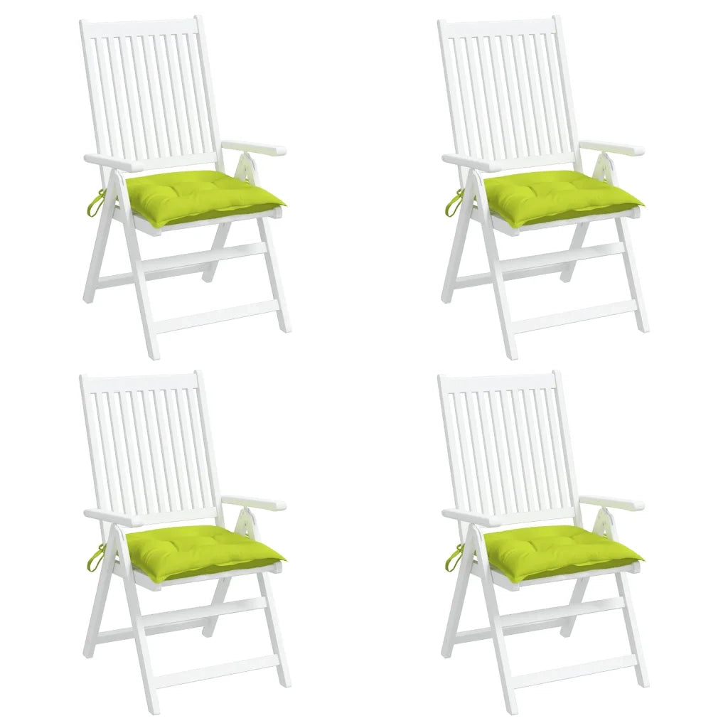 Cuscini per Sedia 4 pz Verde Intenso 40x40x7 cm Tessuto Oxford