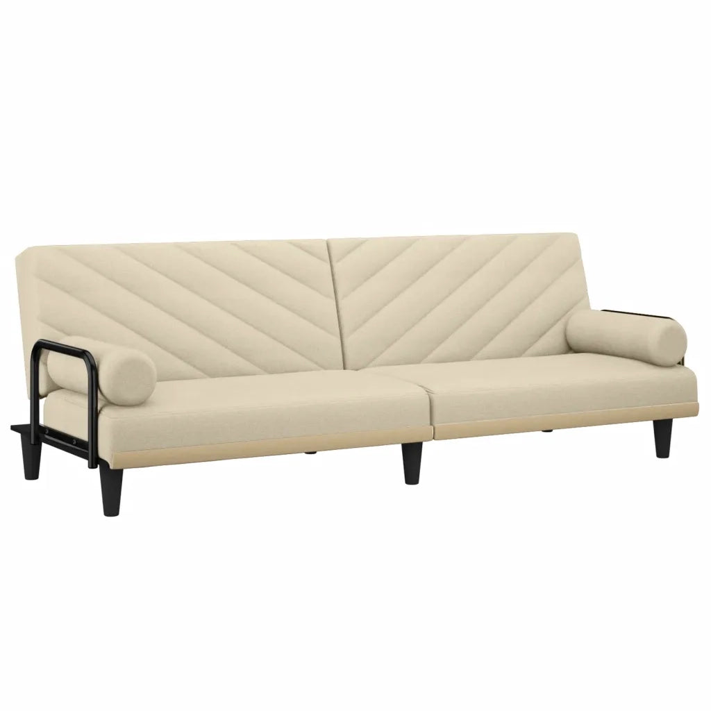 Divano letto | Sof¨¤ letto | Letto singolo con Braccioli Crema in Tessuto