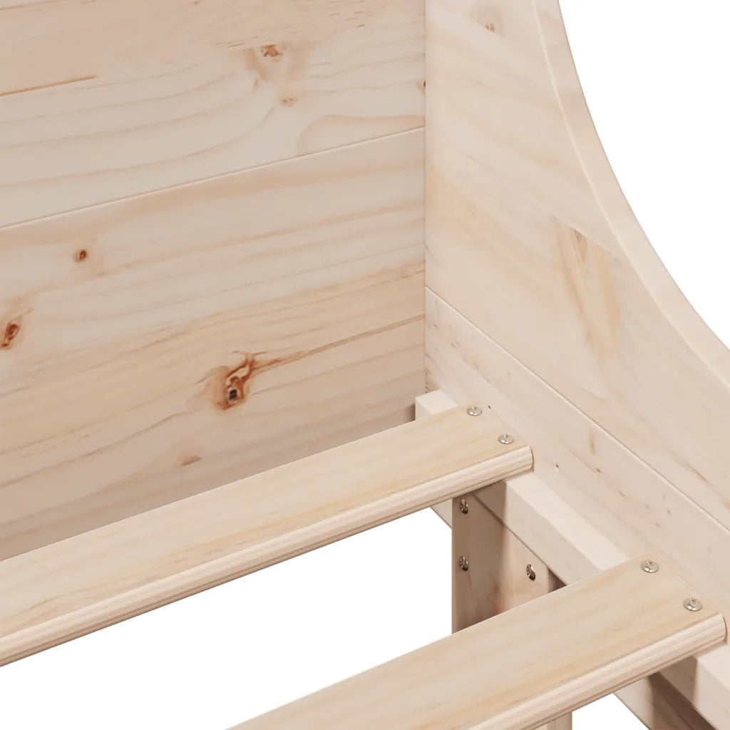 Letto senza Materasso 90x190 cm in Legno Massello di Pino 3306441