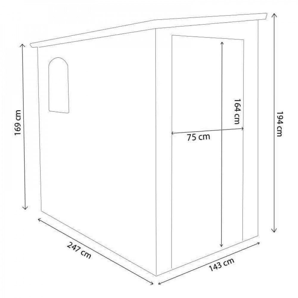 Casetta Box da Giardino Hause 143x247x194 h cm in Plastica Marrone
