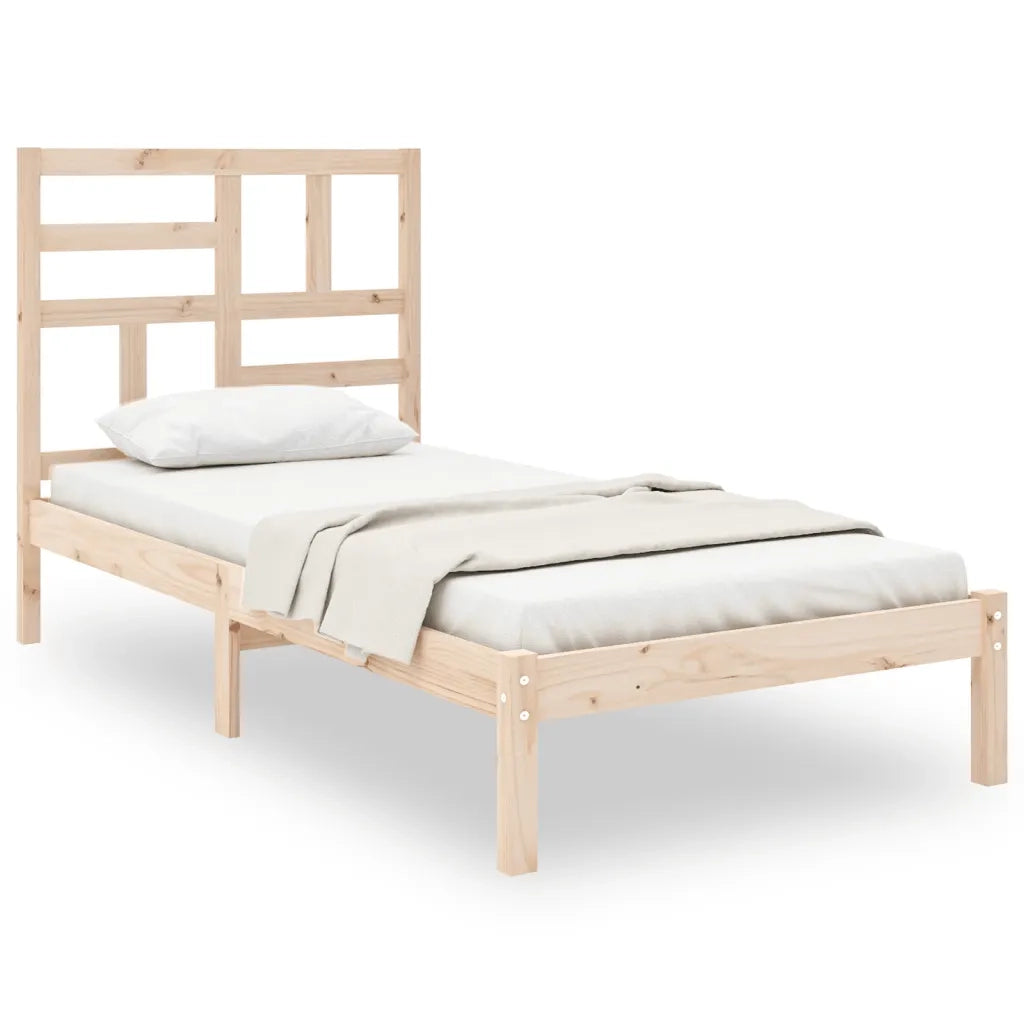 Giroletto-Struttura Letto in Legno Massello 90x190 cm Single 925173
