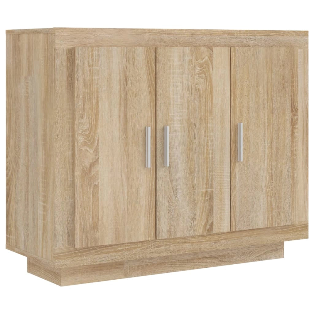 Buffet credenza cassettiera armadio mobile contenitore organizer cucina soggiorno rovere Sonoma 92 x 35 x 75 cm legno ingegnerizzato marrone 02_0031740