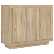 Buffet credenza cassettiera armadio mobile contenitore organizer cucina soggiorno rovere Sonoma 92 x 35 x 75 cm legno ingegnerizzato marrone 02_0031740