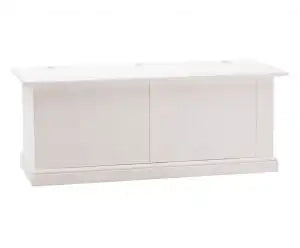 Cassapanca baule in legno Shabby chic bianco